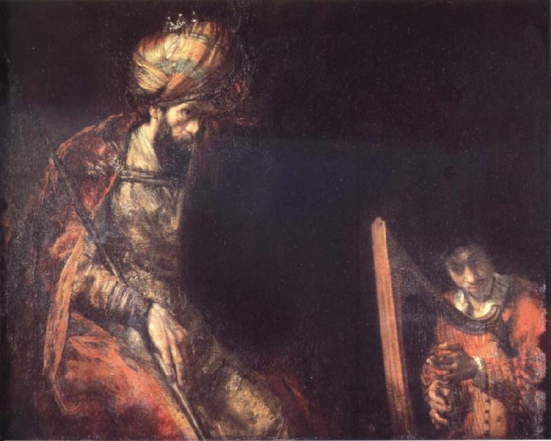 Rembrandt van rijn David Playing the Harp before Saul oil painting image